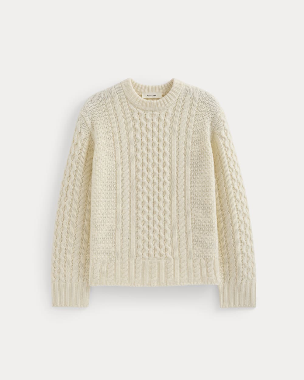 Cable Sweater in Luxe Merino | Bone - Image 2