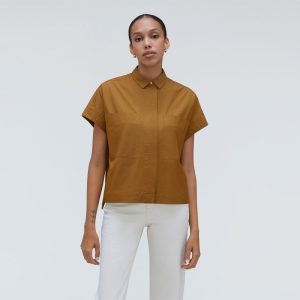Alternative view of The Short-Sleeve Box Shirt | Tawny Brown