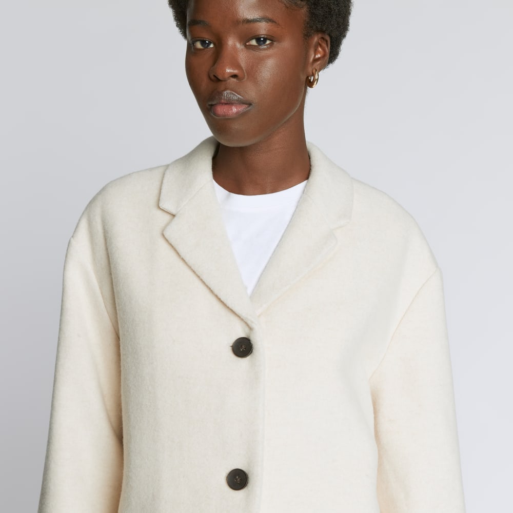The Italian ReWool® Cocoon Coat | Cream - Image 6