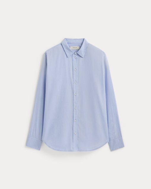 Alternative view of The Must-Have Shirt in Silky Cotton | Pale Blue