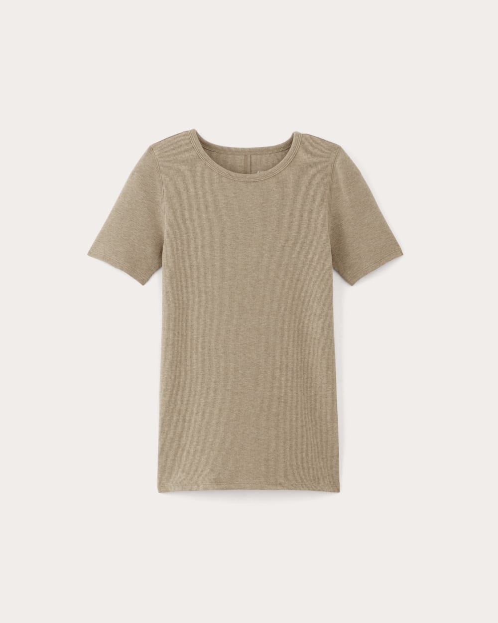 The Luxe Rib Crew | Heathered Tan - Image 2