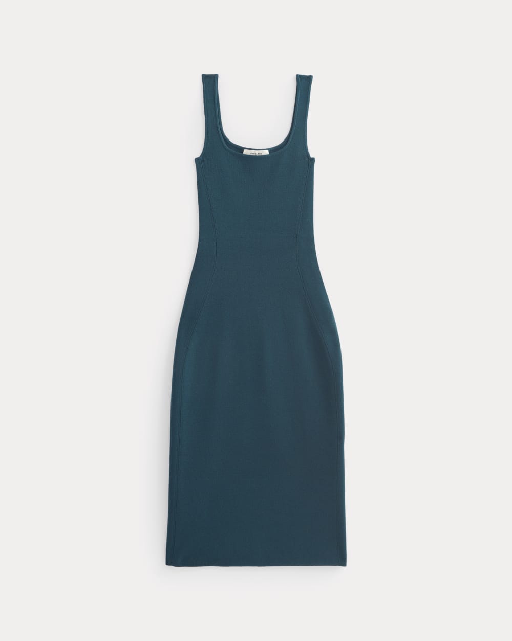 Knit Square-Neck Midi Dress | Reflecting Pond - Image 2