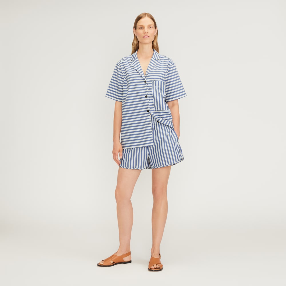 The Poplin Boxer Short | Mazarine Blue / Bone - Image 3