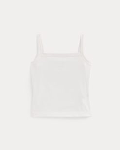 Alternative view of The Essential Square-Neck Tank | White