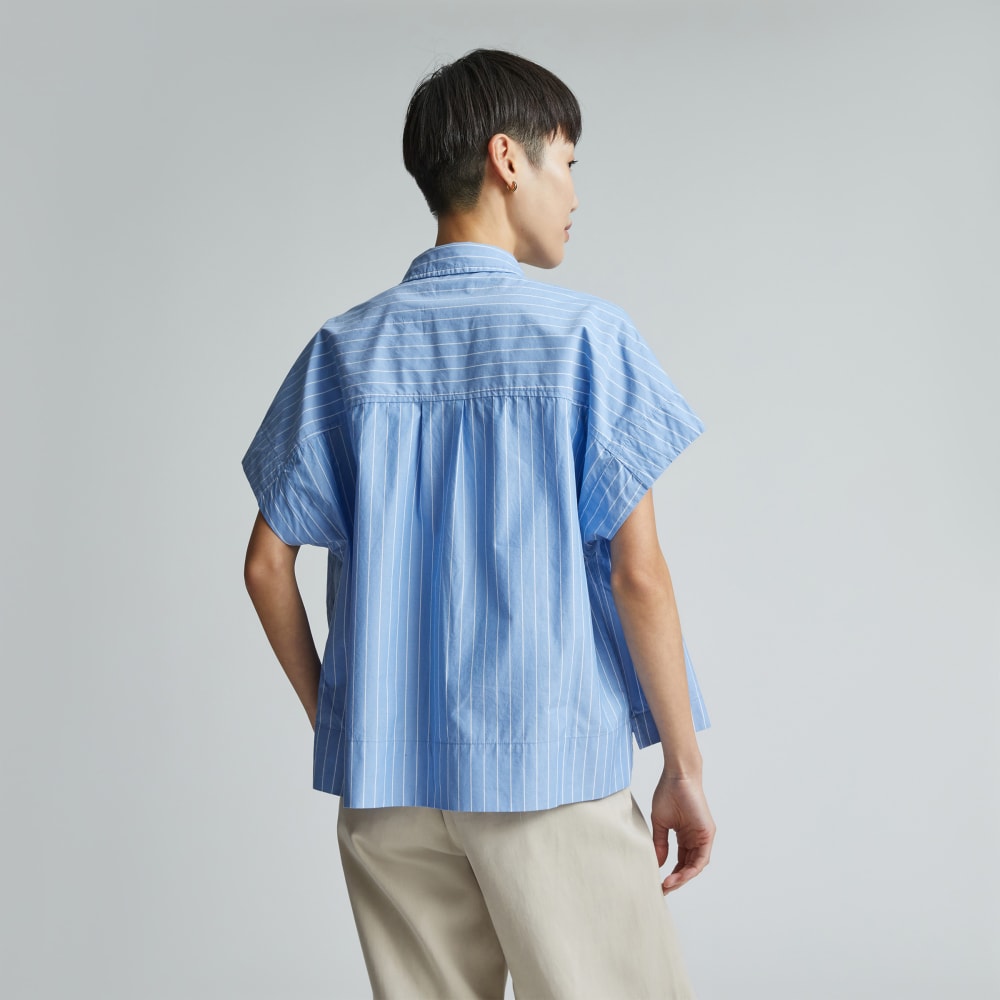 The Short-Sleeve Box Shirt | Mariner Blue / White - Image 3