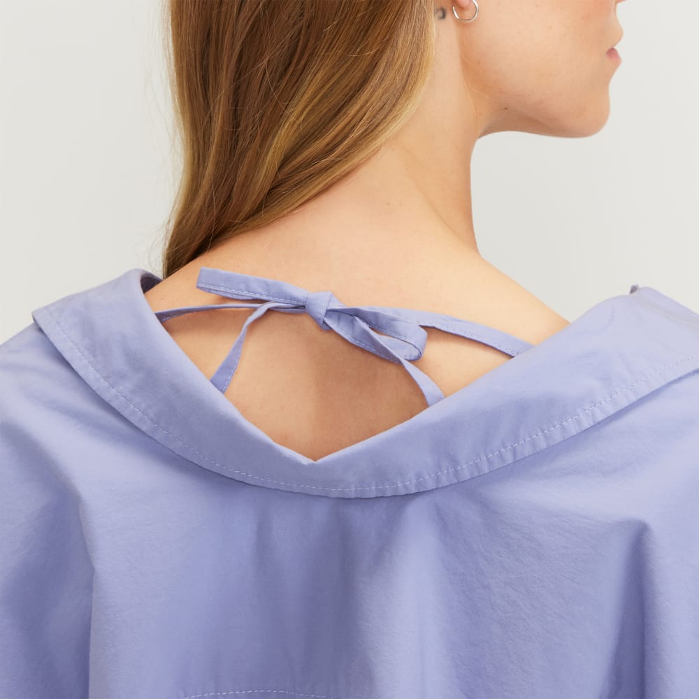 The Poplin Tie Back Shirt | Cornflower Blue - Image 5