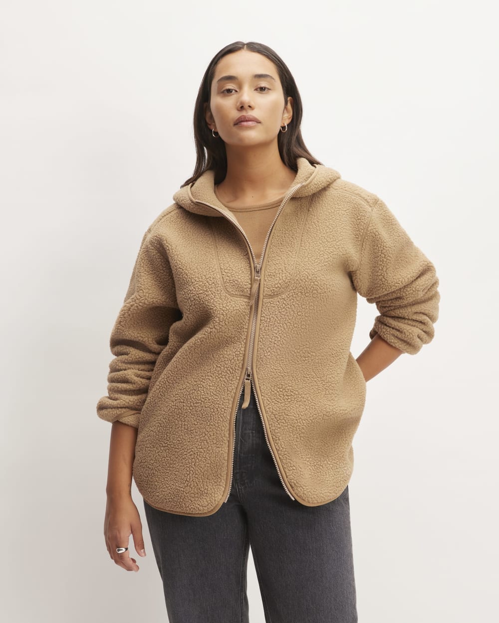 The ReNew Fleece Full-Zip Hoodie | Tiger's Eye
