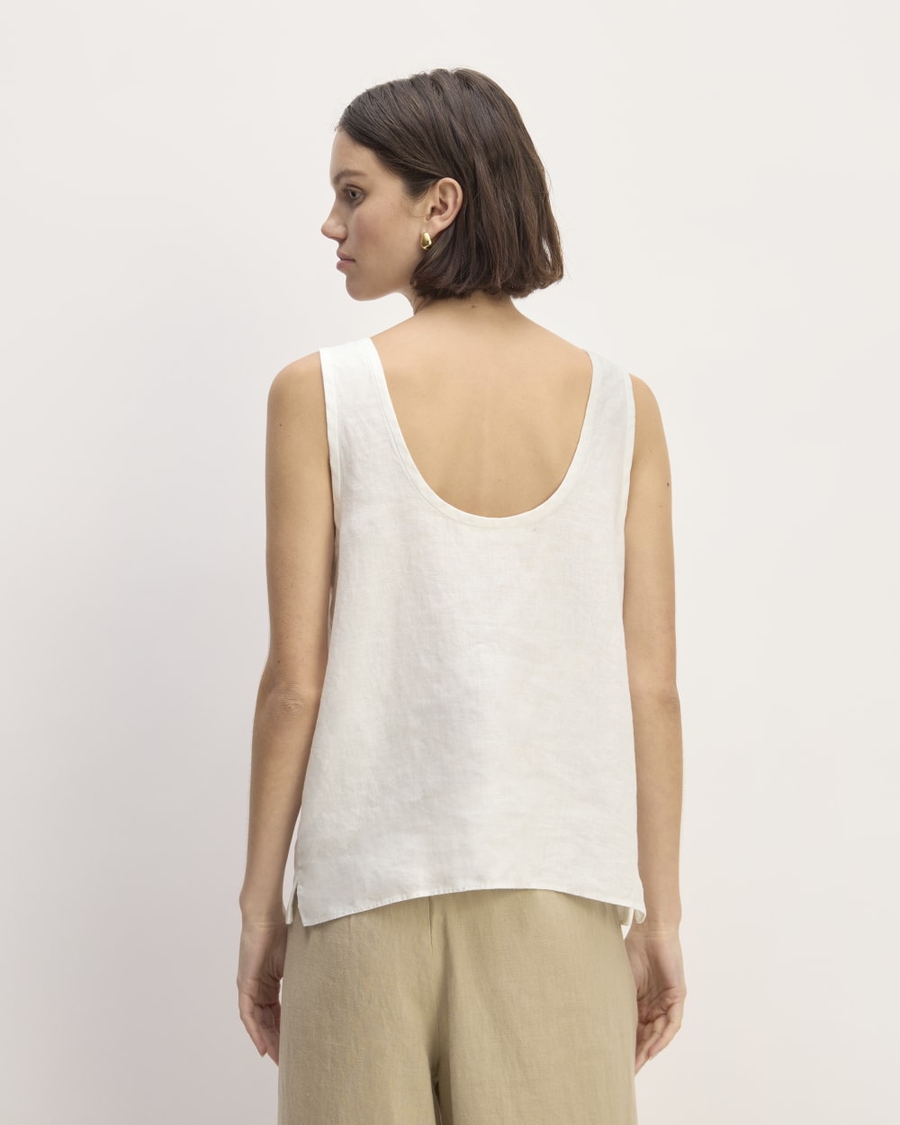 The Scoop Tank in Linen | White - Image 6