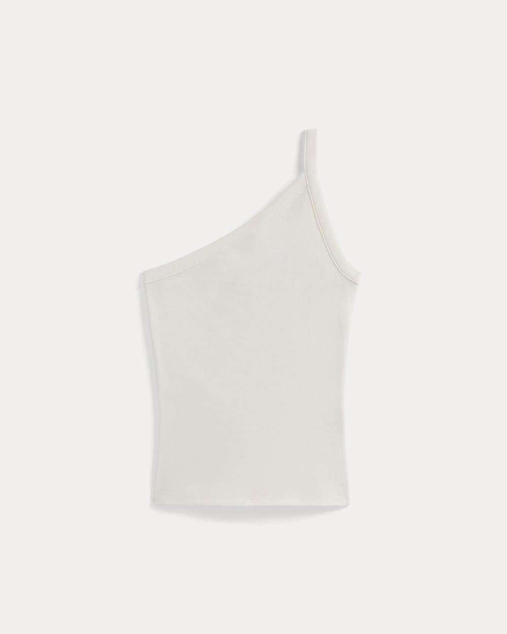 RetroSoft Cotton One-Shoulder Tank | Bone - Image 2