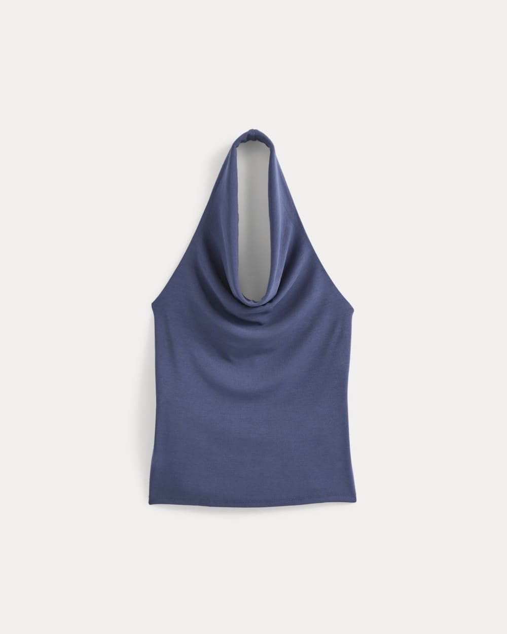 Halter Cowlneck Top in Butterknit | Washed Navy - Image 2