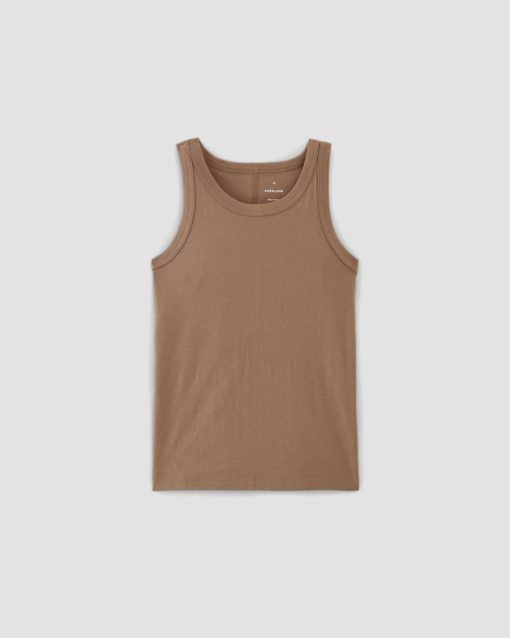 Alternative view of The Tank in Essential Cotton | Carob Brown