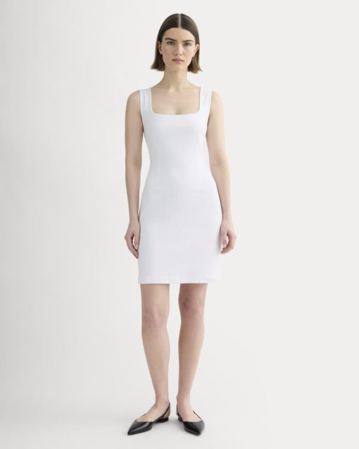 The Dream Square-Neck Dress | White