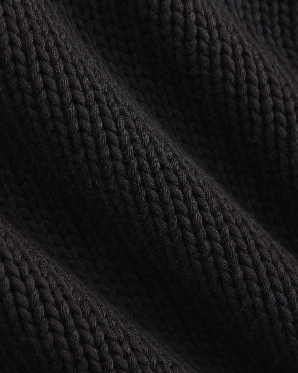 Oversized Cocoon Crew in Elevated Cotton | Black - Image 7