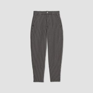 Alternative view of The Utility Barrel Pant | Black / Bone | Regular