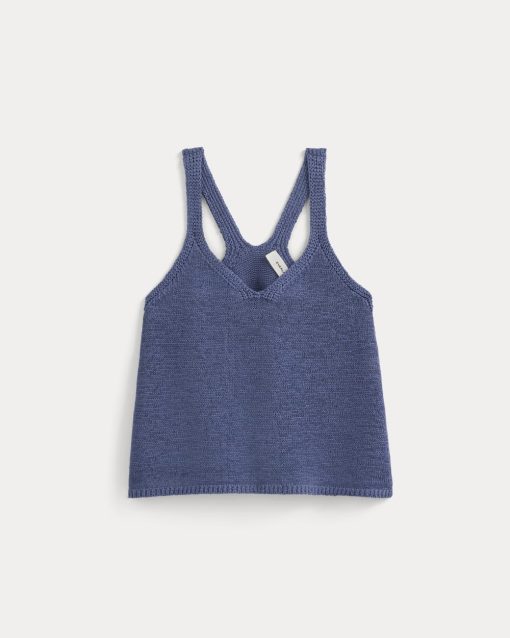 Alternative view of Racerback V-Neck Sweater | Blue Dusk