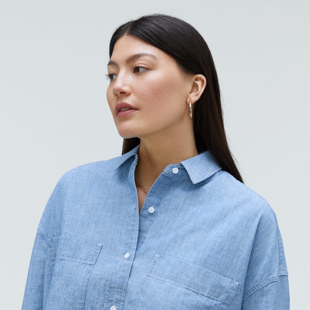 The ReChambray Boxy Shirt | Mid ReChambray - Image 4