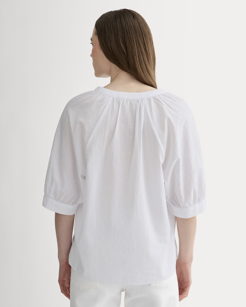 The Gauze Gathered Top | White - Image 5