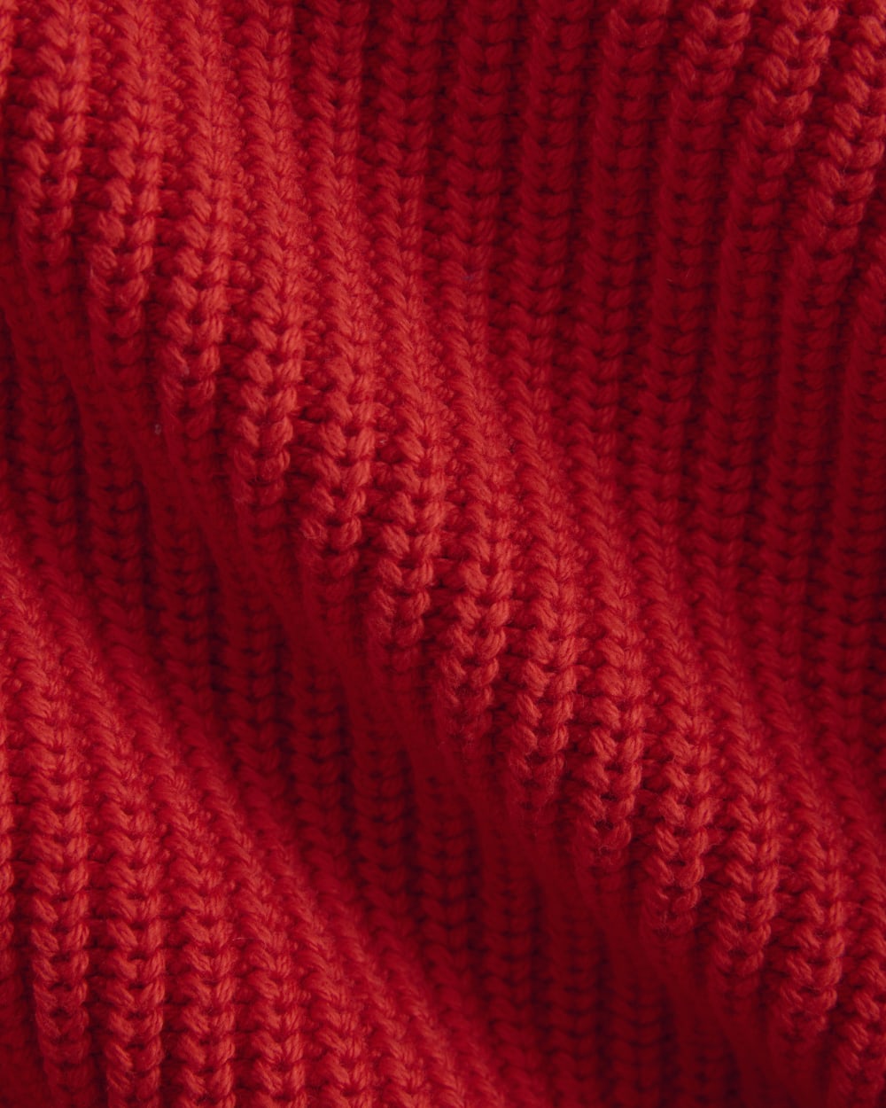 Cropped Ribbed Crew in Everyday Cotton | Fiery Red - Image 6