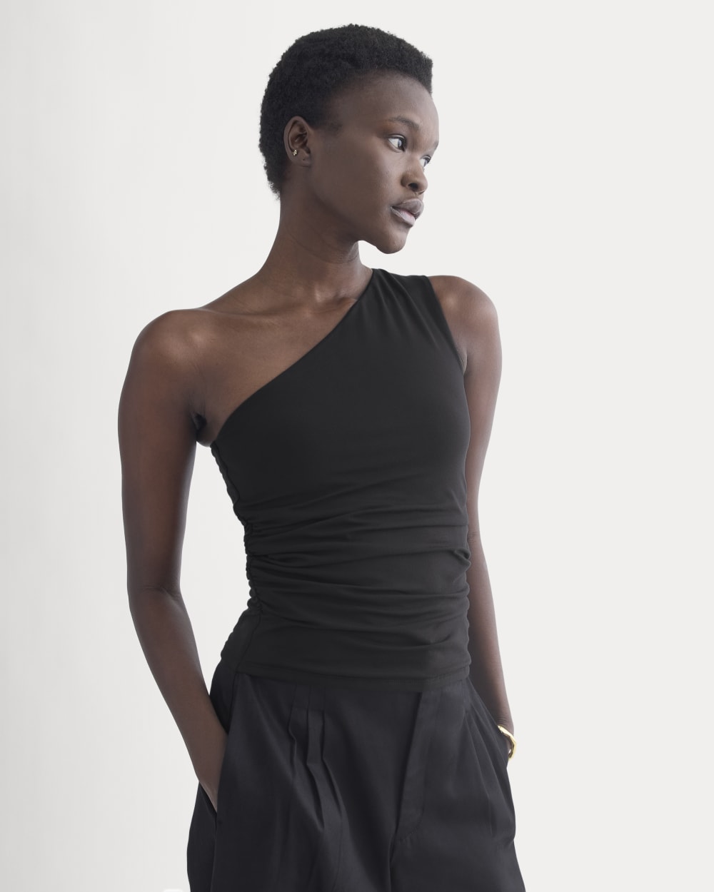 One-Shoulder Top | Black