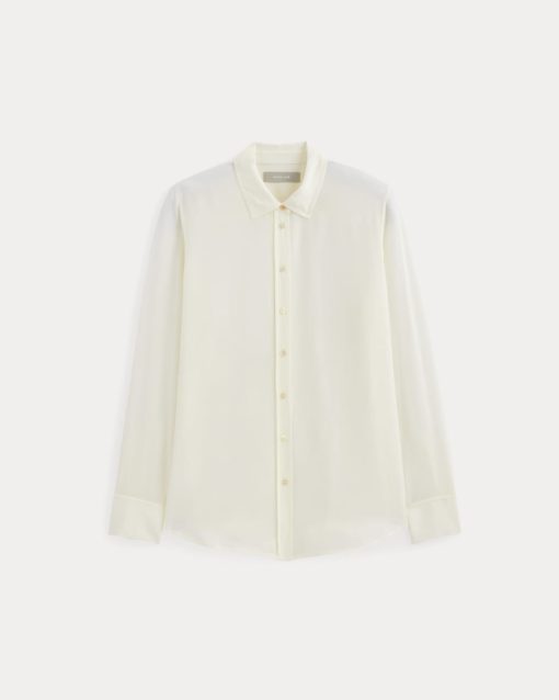 Alternative view of The Must-Have Shirt in Washable Silk | Off-White