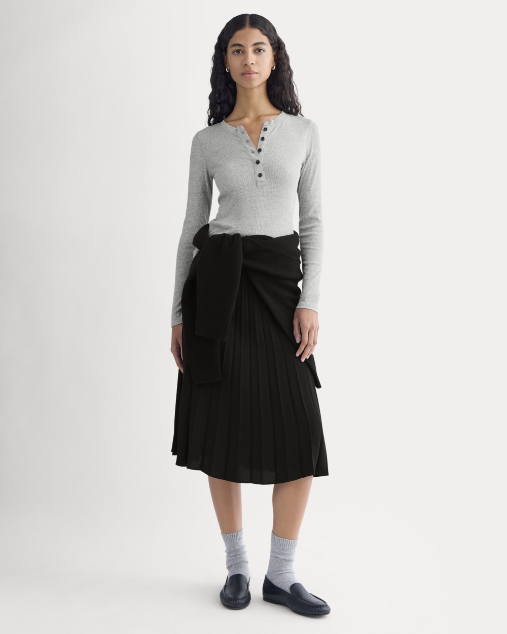 The Luxe Rib Henley | Classic Heather Grey - Image 3