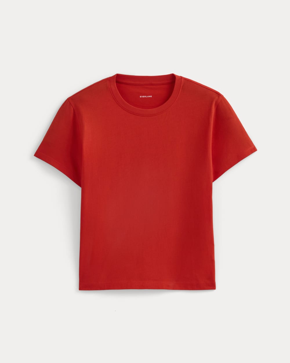 The Box-Cut Tee in Essential Cotton | Fiery Red | No Pocket - Image 3
