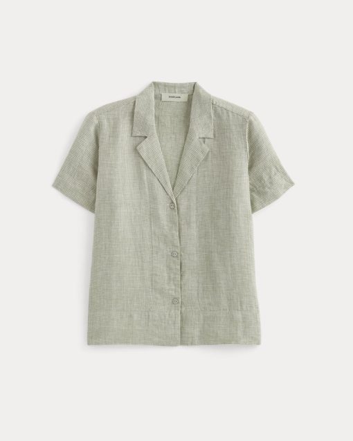 Alternative view of The Notch Shirt in Linen | Elm Gingham