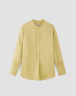 Alternative view of The Hammered Satin Popover Shirt | Raffia