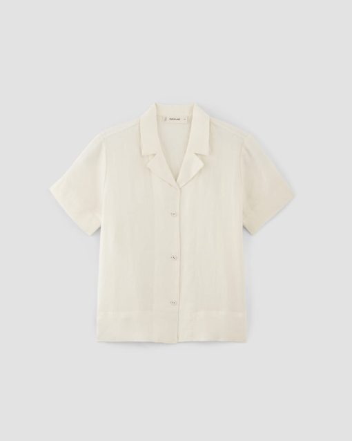 Alternative view of The Notch Shirt in Linen | Bone