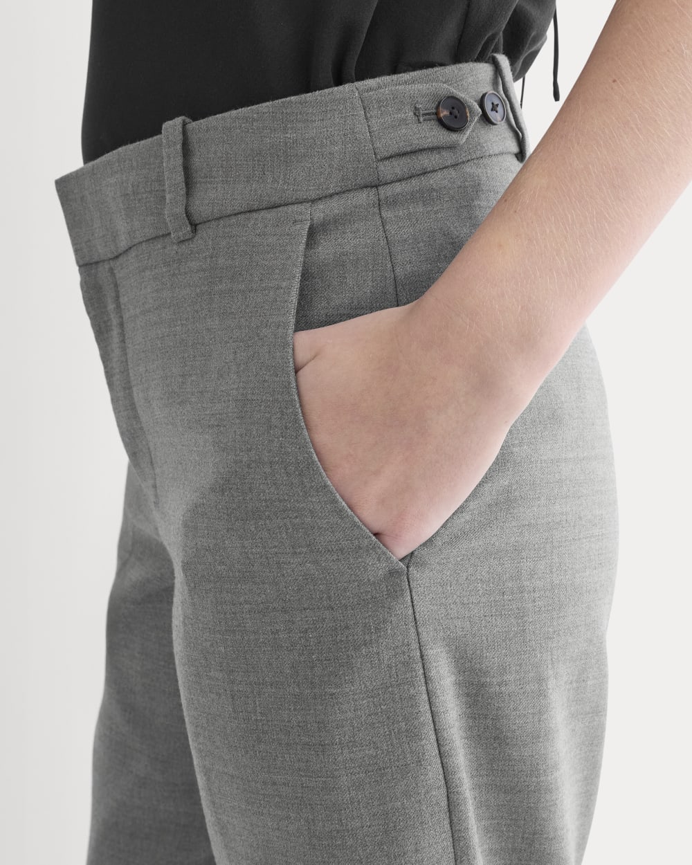 Straight-Leg Trouser in Tailor Twill | Heather Graphite - Image 4
