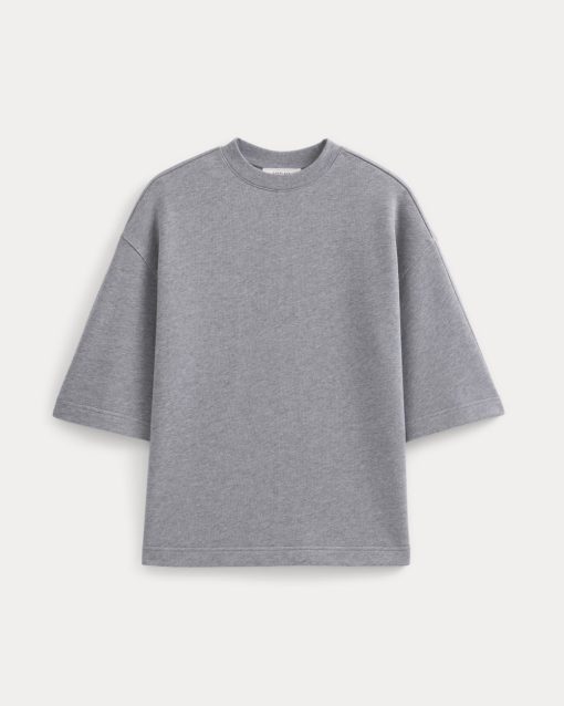 Alternative view of Lightweight Terry Oversized Tee | Vintage Heather Grey