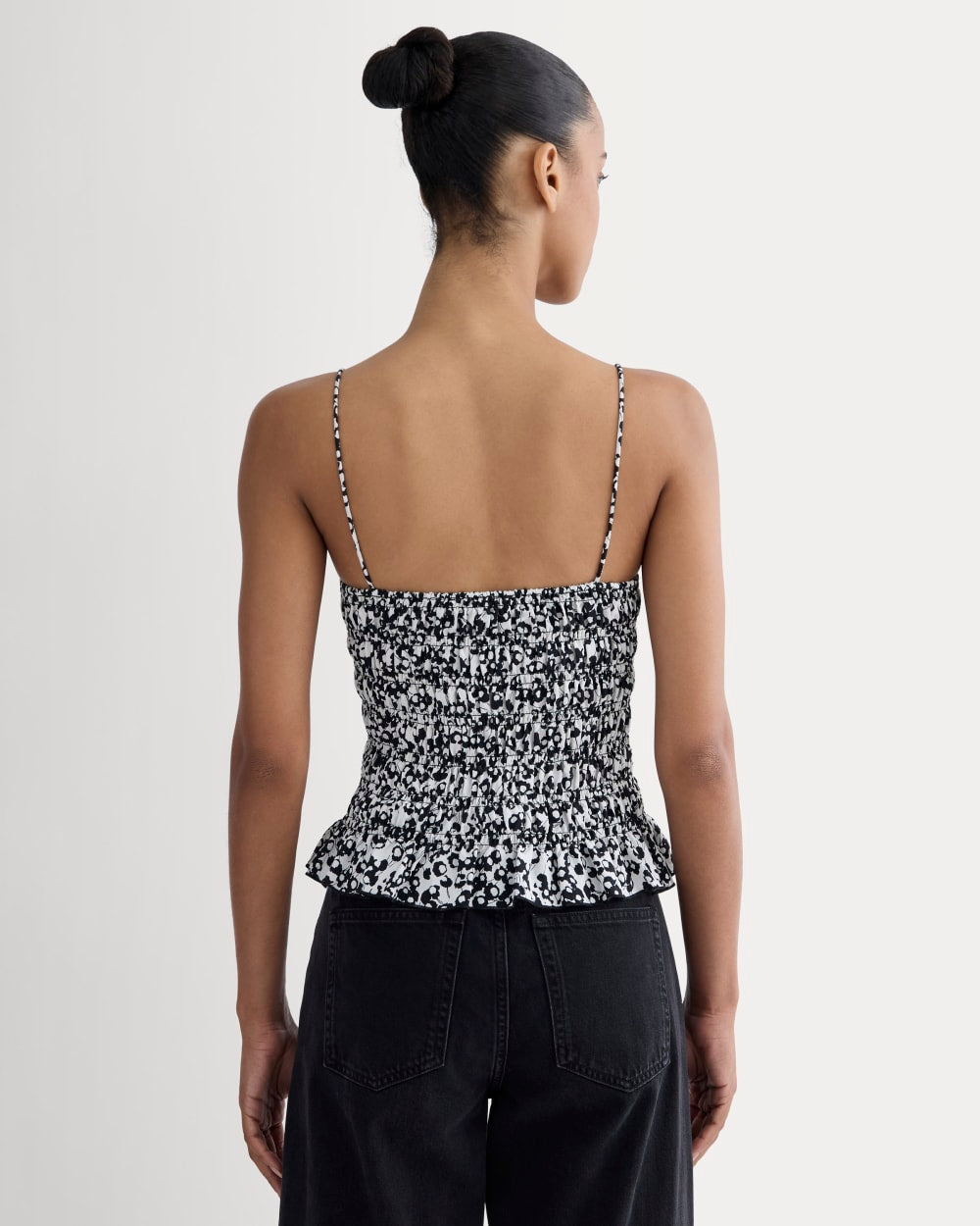 The Smocked Tank | Bone / Black Floral - Image 5
