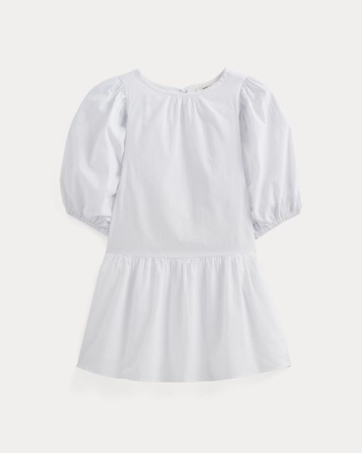 Alternative view of The Gauze Puff-Sleeve Mini Dress | White