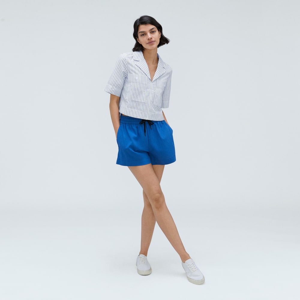 The Oxford Popover | Deep Blue / Canvas - Image 6