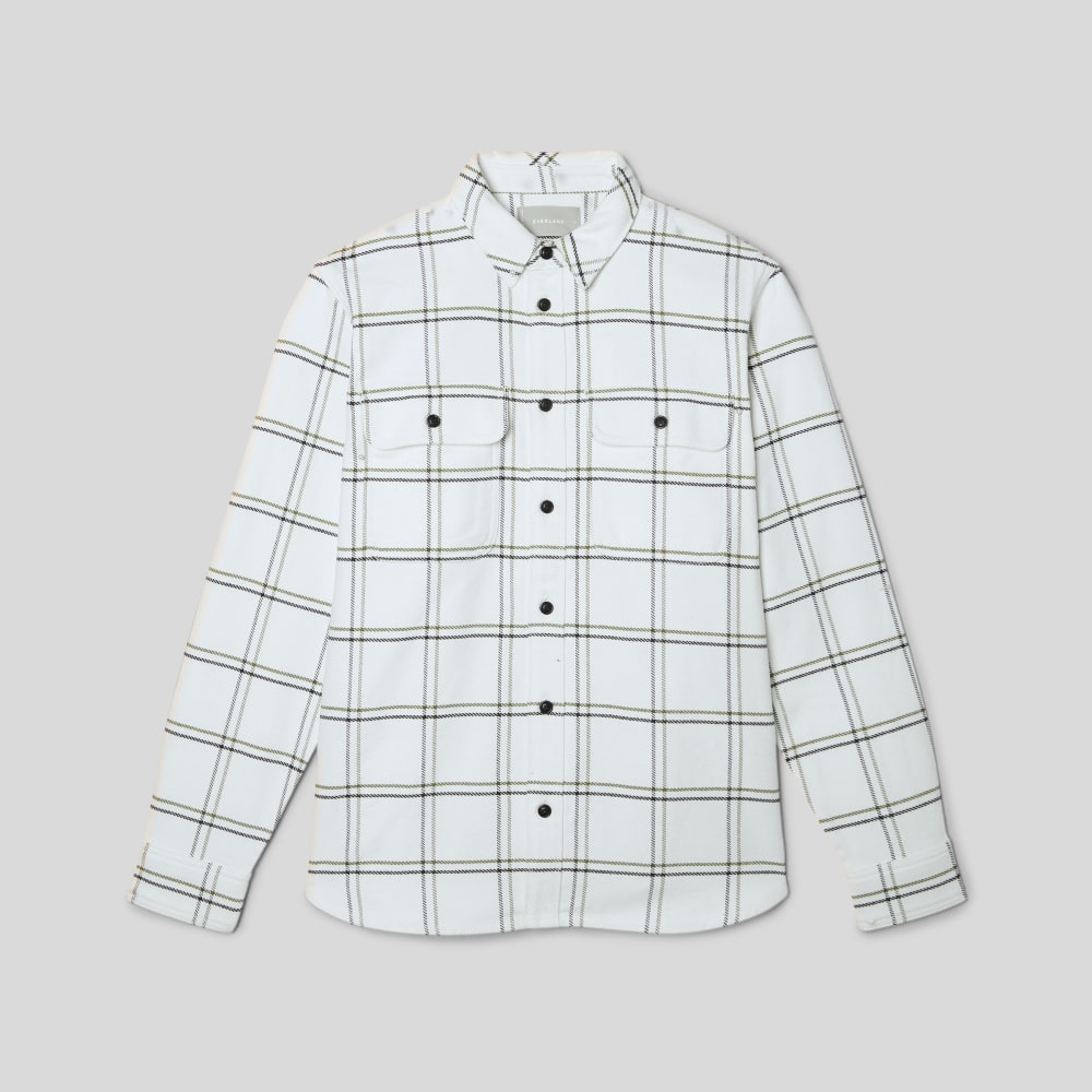 The Heavyweight Overshirt | Uniform | Moss Double Windowpane - Image 2