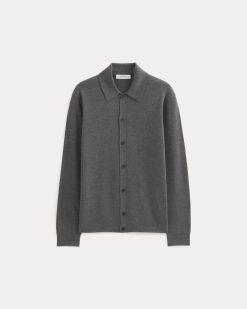 Alternative view of Ultrasoft Button-Down Sweater | Heather Mid Charcoal