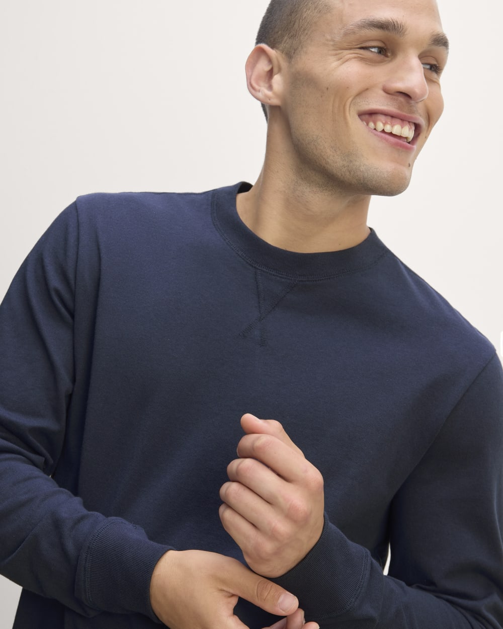 The Premium-Weight Relaxed Crew | Navy - Image 3