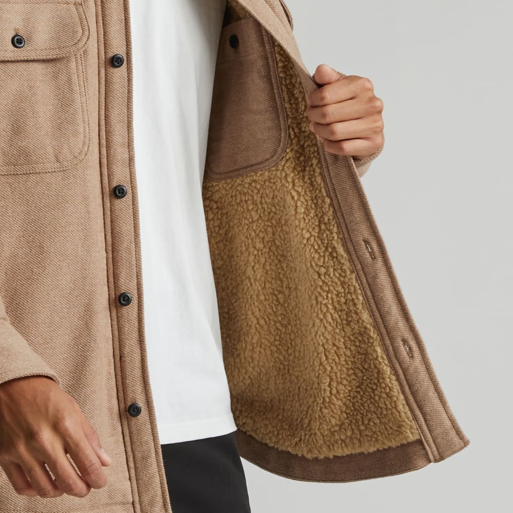 The ReNew Fleece-Lined Heavyweight Overshirt | Mushroom - Image 5