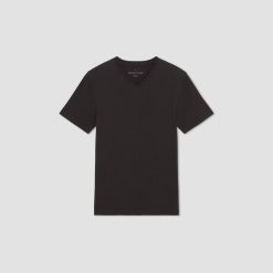 Alternative view of The Essential Organic V-Neck Tee | Vintage Black
