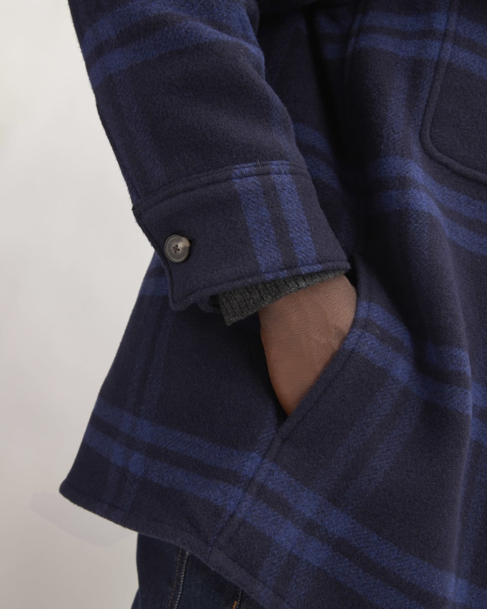 The ReWool® Oversized Shirt Jacket | Blue / Navy - Image 5