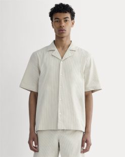 The Seersucker Resort Shirt | Trench Coat Khaki / Natural