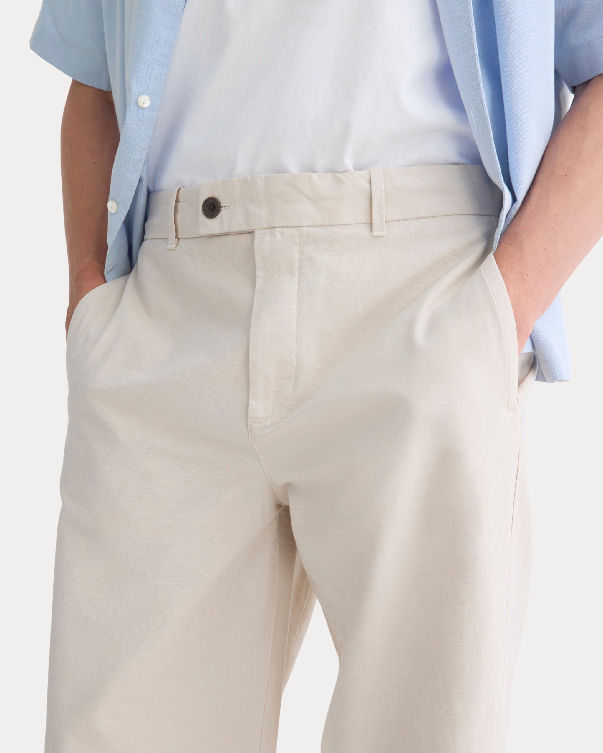 Cropped Slub Trouser | Peyote - Image 5