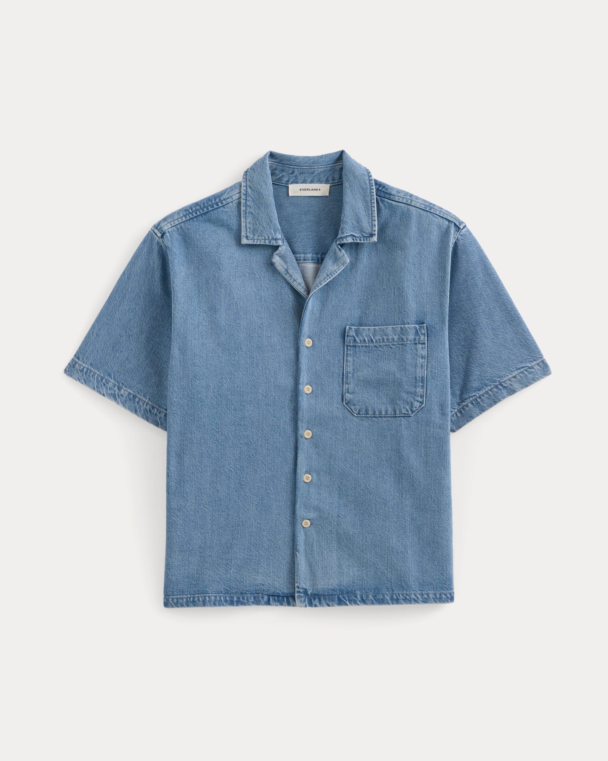 Lightweight Denim Resort Shirt | Light Indigo