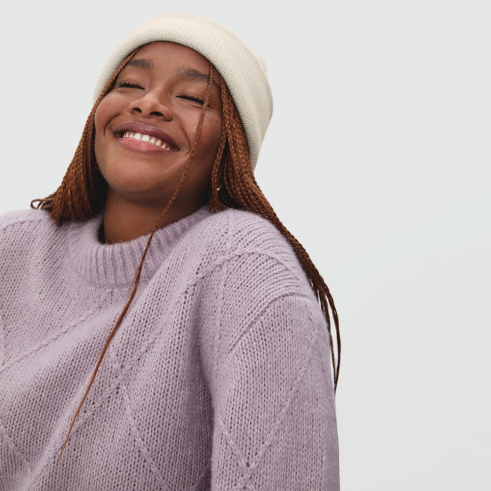 The Felted Merino Beanie | Heathered Oat - Image 2