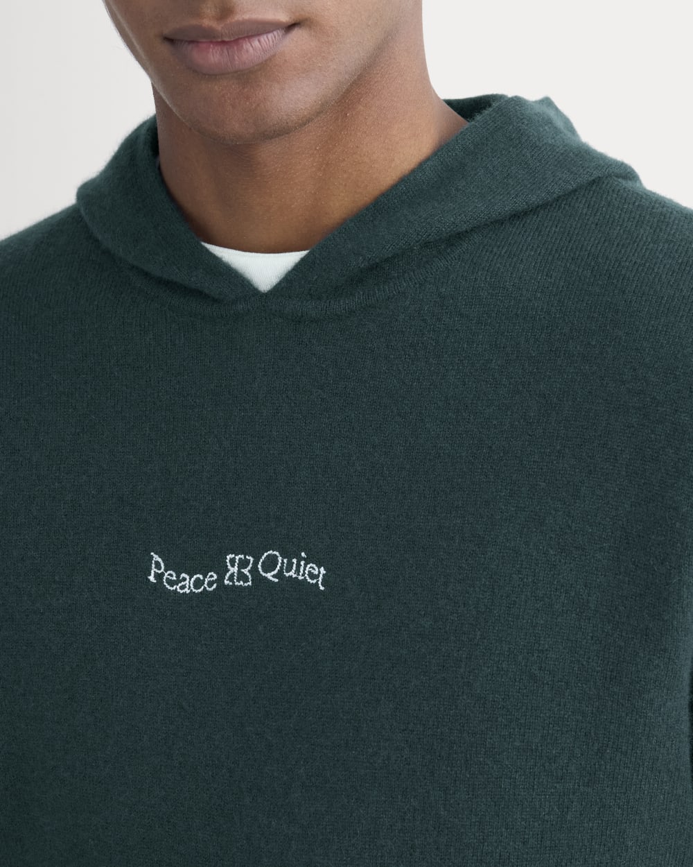 Everlane x Peace & Quiet Cashmere Hoodie | Pine - Image 4