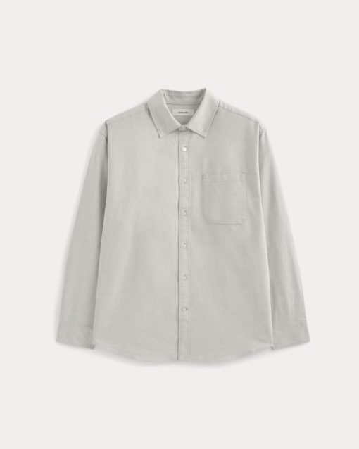 Alternative view of Oversized Oxford Shirt | Grey
