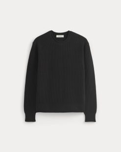 Alternative view of Waffle Rollneck Crew in Everyday Cotton | Black