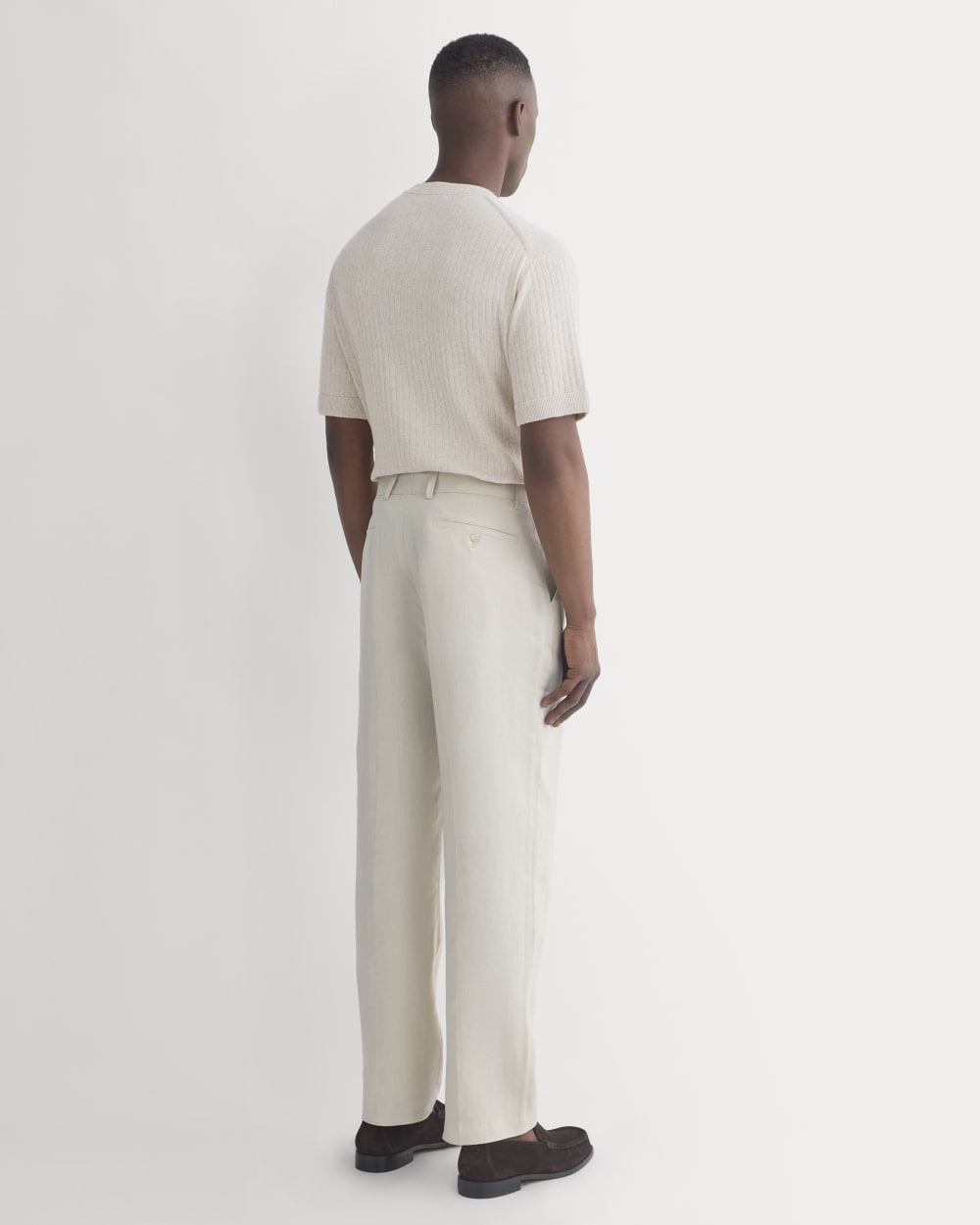 Soyeux Linen Pleated Trouser | Peyote - Image 5
