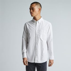 The Classic Oxford Shirt | Canvas / Mauve / Chocolate | Standard