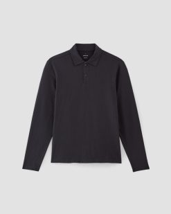 Alternative view of The Premium Weight Long-Sleeve Polo | Deep Navy